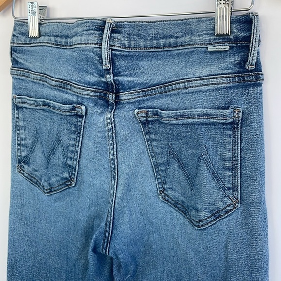 MOTHER The Stunner Ankle Fray Classic Blue Women's Jeans in Whiplash Size 27 - Picture 8 of 17